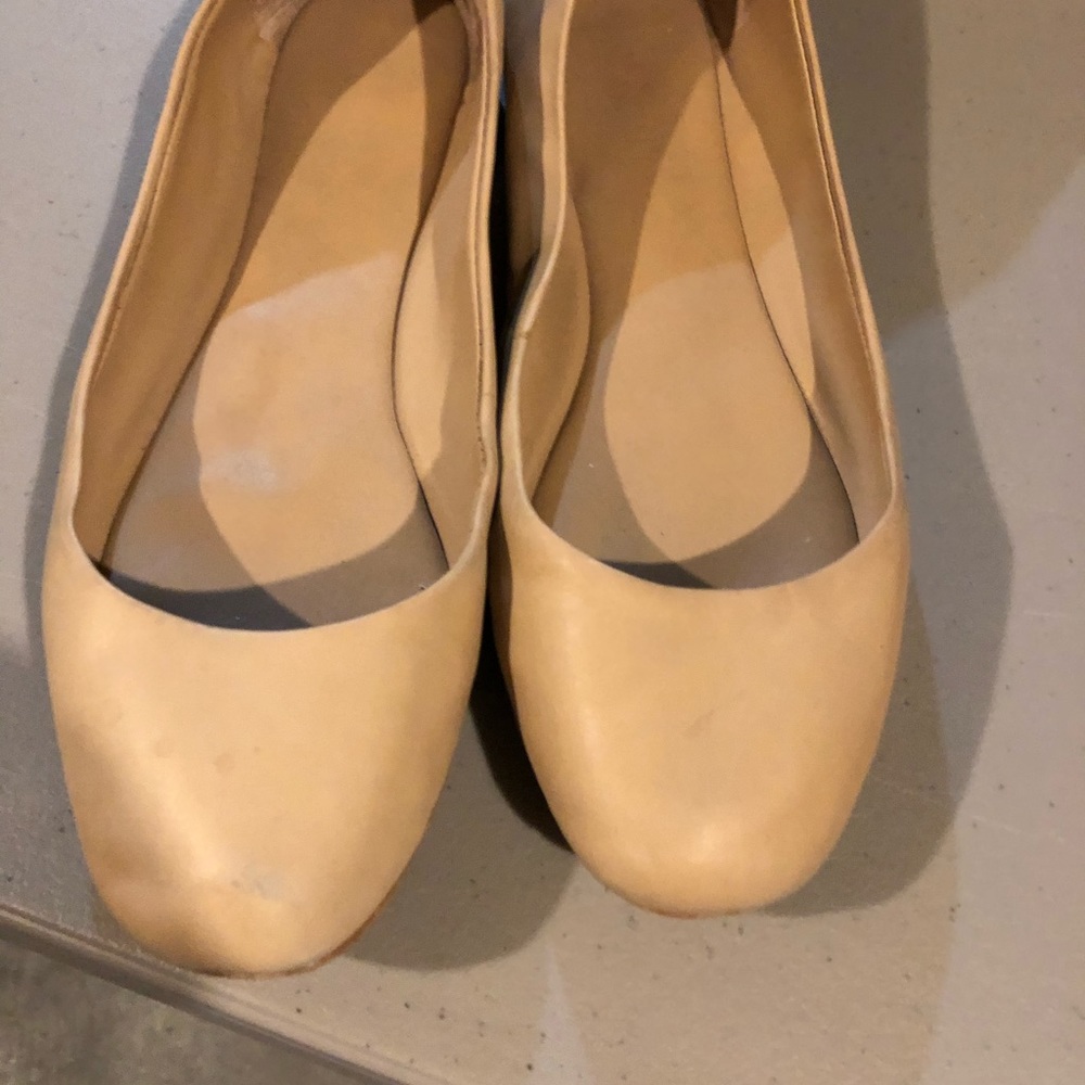 Beige flats